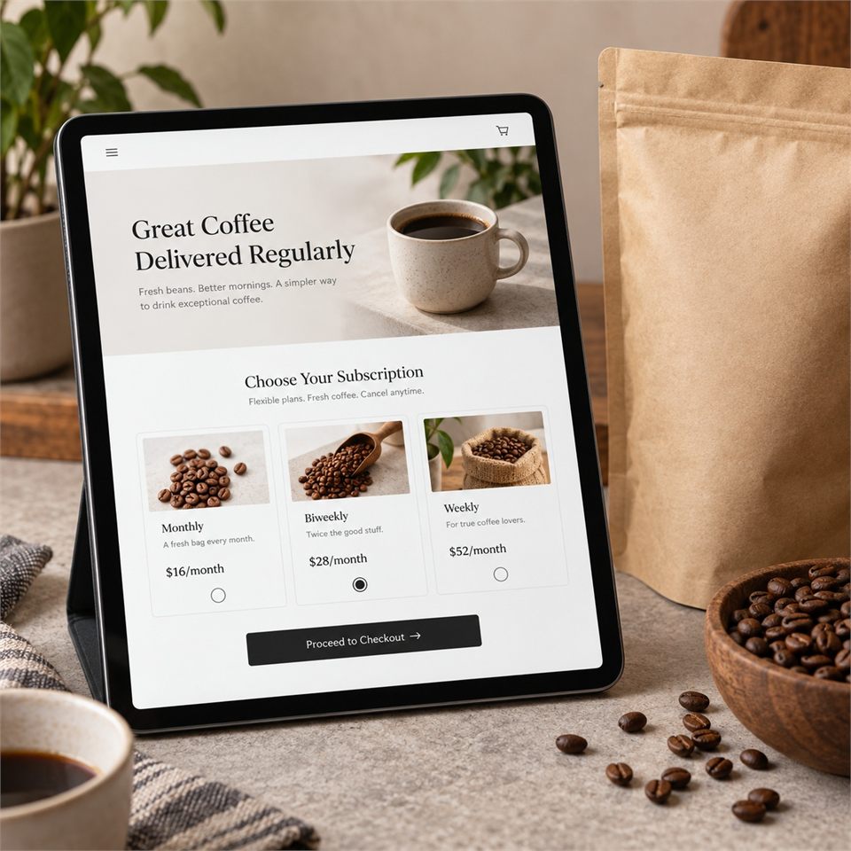 Illustrative Membership Commerce interface