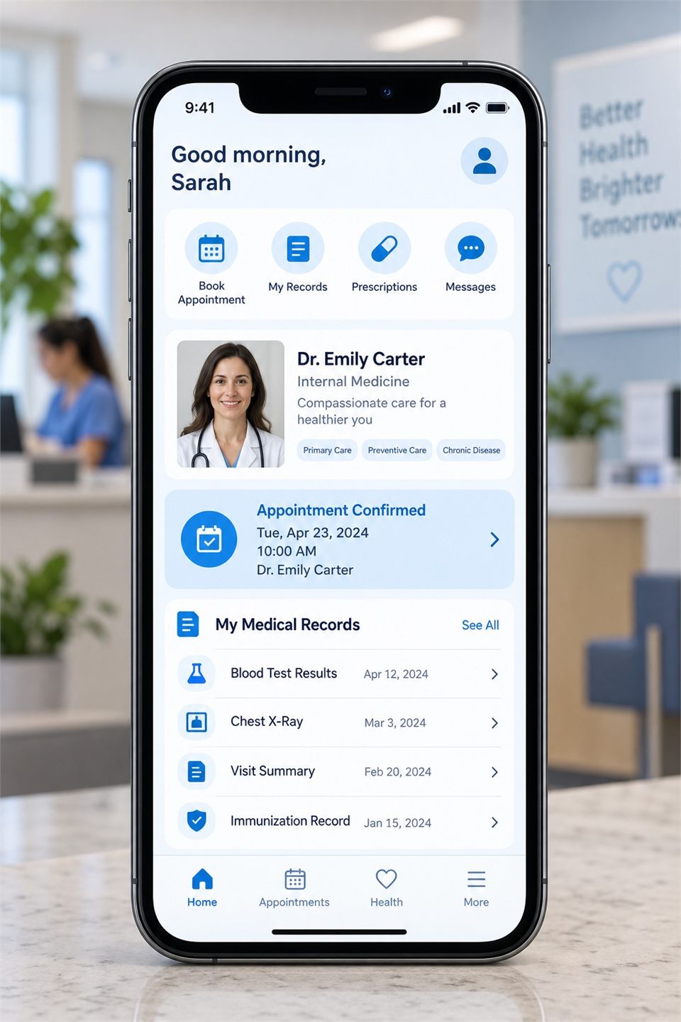 Illustrative Healthcare & Patient Apps mobile app