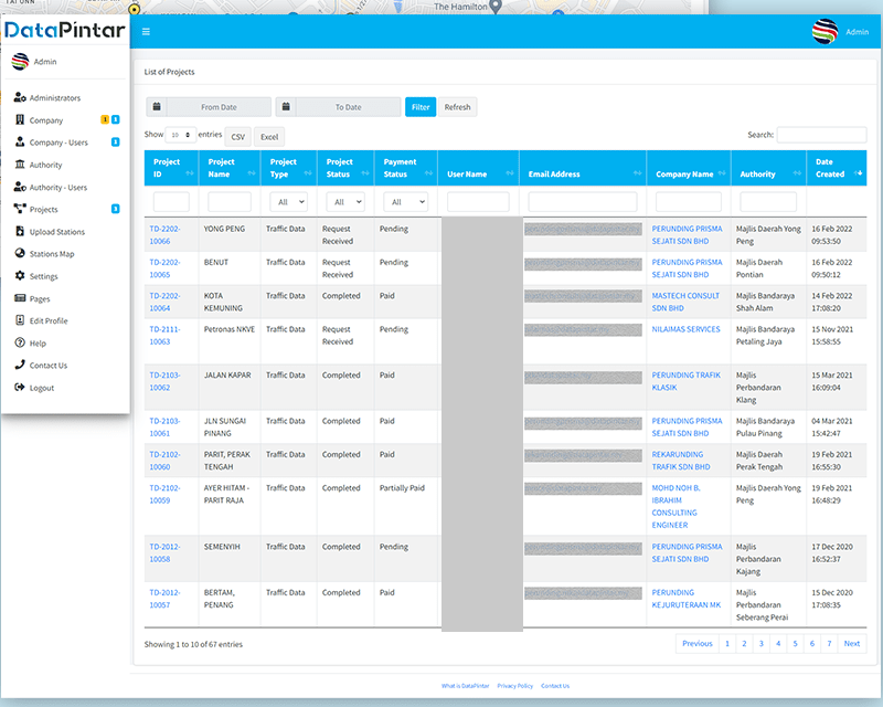 Pipeline list showing records with stage, payment status, account and owner, from a CRM built by UNO