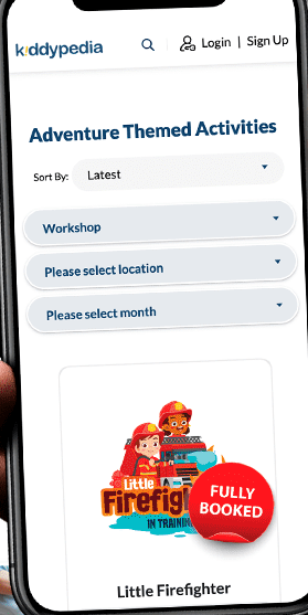 Mobile listing with sort and filter controls for workshop, location and month