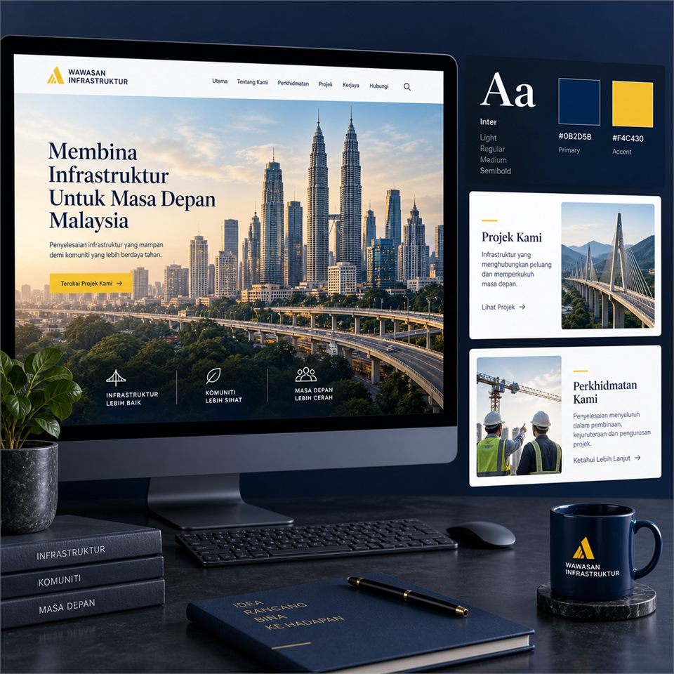 Illustrative Custom Website Design artwork